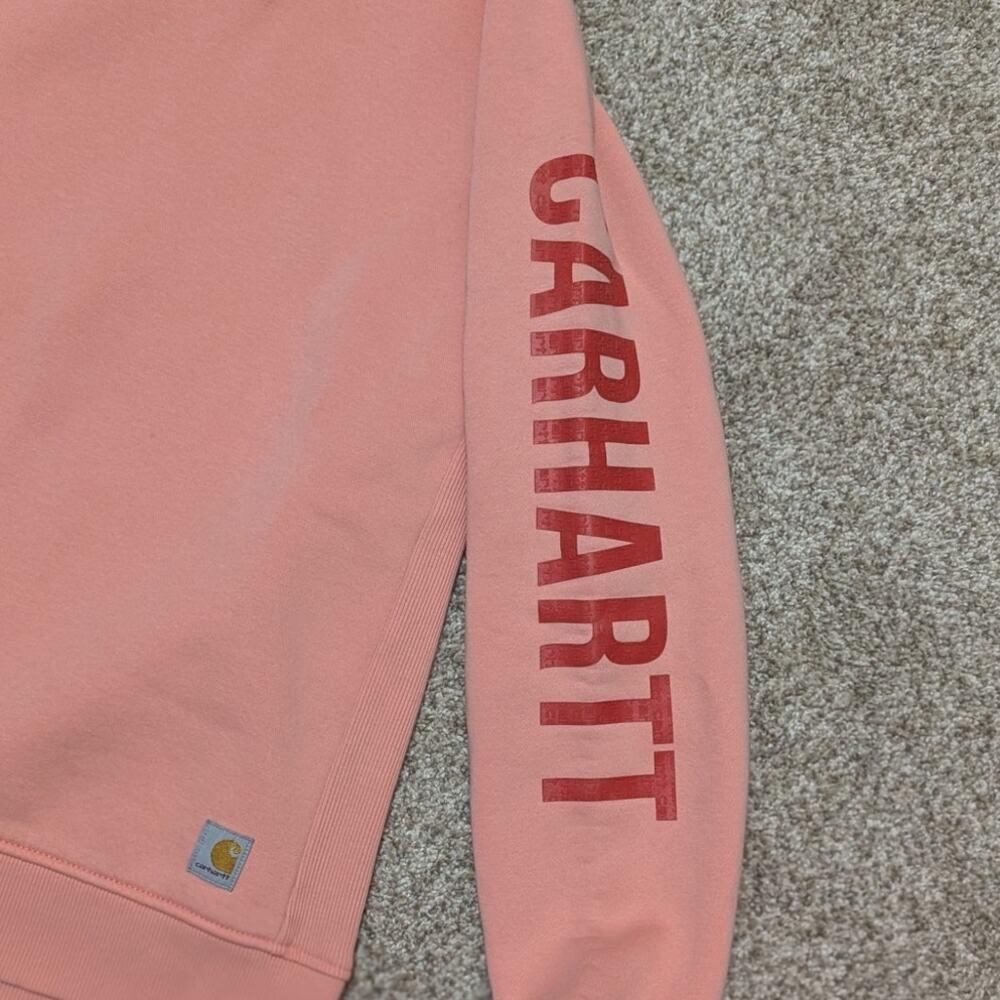Carhartt Women's Medium Peach Heavyweight Sweatshirt M - Picture 2 of 4